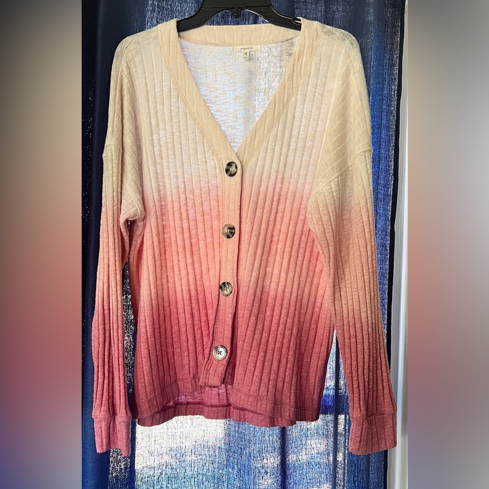 Ombré pink cardigan
